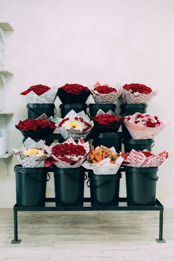 Fresh roses ready for delivery